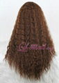 curly invisible part carve lace front wig 2