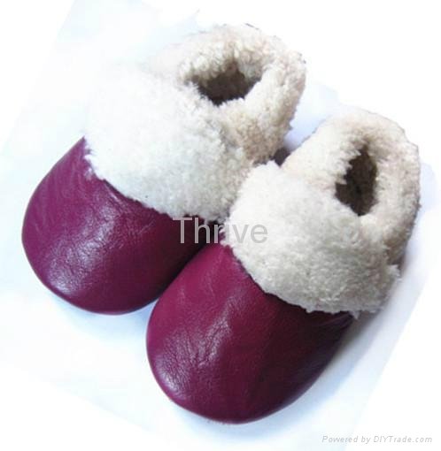 Baby winter leather infant toddler shoes 3