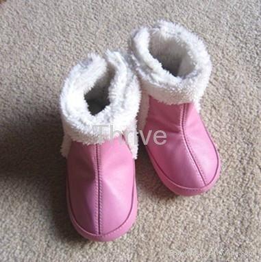 Baby soft sole leather boot infant toddler warm shoes 2