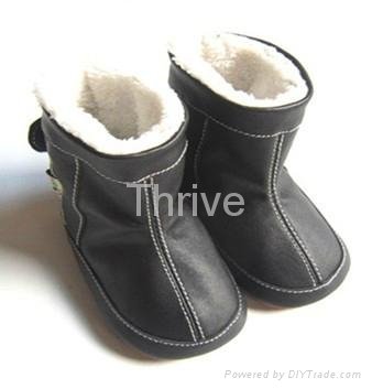 Baby soft sole leather boot infant toddler warm shoes 3