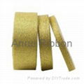 decorative double face gold metallic ribbon 5