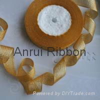 Nylon double face color metallic ribbon