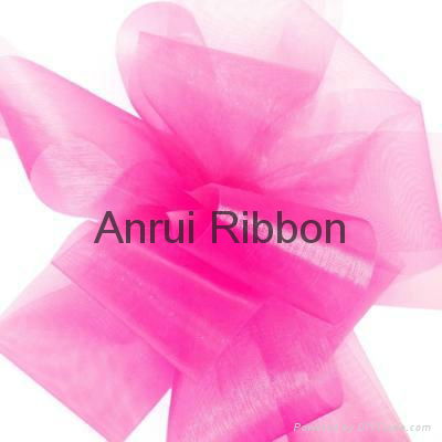 Double face Nylon organza ribbon with trim 5