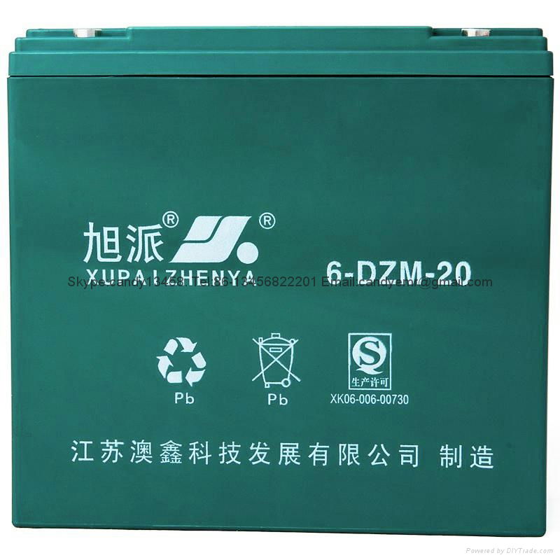 CE UL approved 12v20ah lead-acid electric bicycle scooter battery