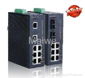 8 Port Din-rail 10/100Base Managed Industrial Ethernet Switch   MIEN3208E