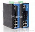 8 Port Din-rail 10/100Base Managed Industrial Ethernet Switch   MIEN6208 1