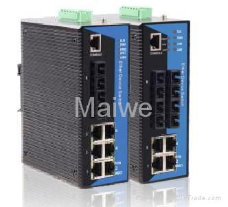 8 Port Din-rail 10/100Base Managed Industrial Ethernet Switch   MIEN6208