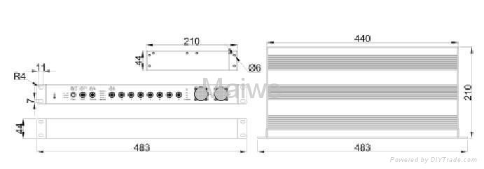 10 Port Gigabit Rack mounted Managed Industrial Ethernet Switch   MIGE7010-M12  2