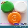 waxed circle shape dental floss with different flavour