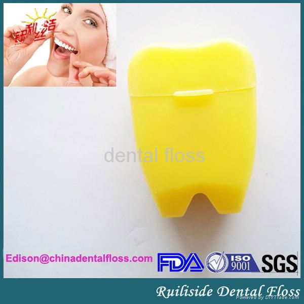 630d nylon waxed mint tooth shape dental floss