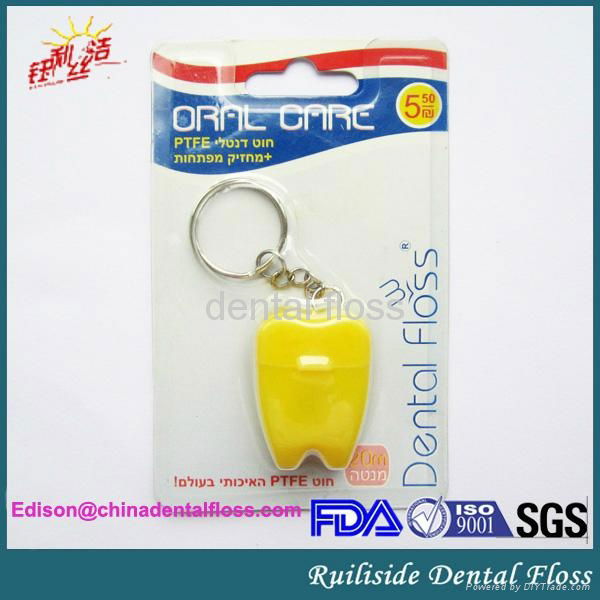 630d nylon waxed mint tooth shape dental floss 2