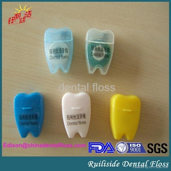 630d nylon waxed mint tooth shape dental floss 3