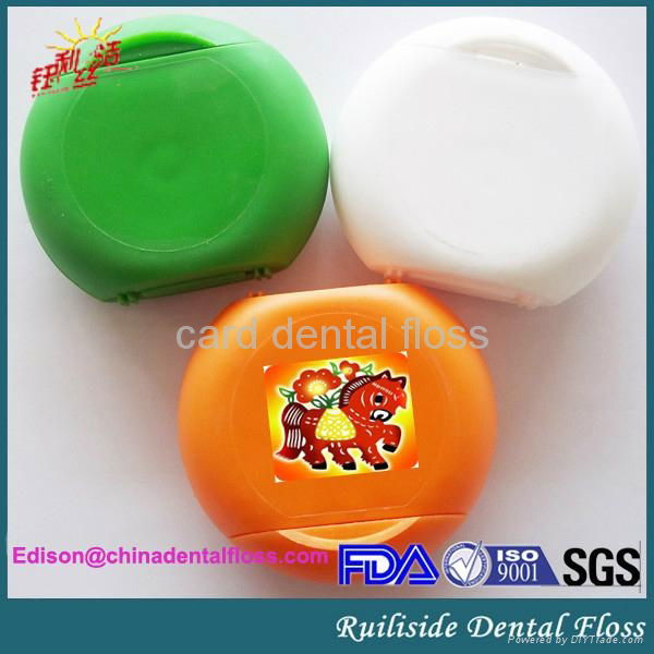 PTFE waxed circle shape dental floss with different flavour 4