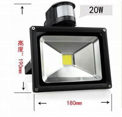 50w IP65 PIR Motion Sensor COB LED Flood Light Waterproof Outdoor lamp bulb ligh