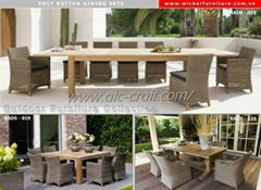 Poly Rattan Dinning Set Furniture