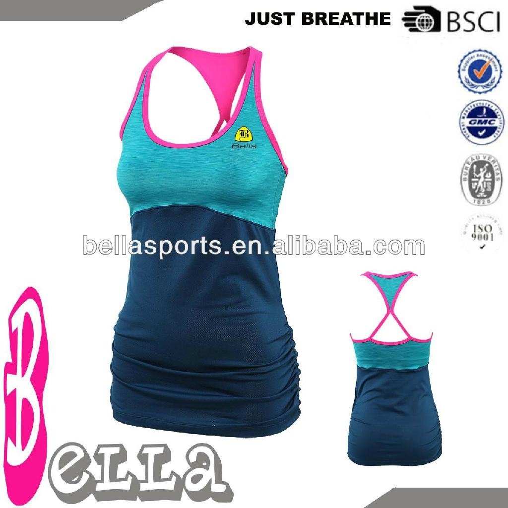 2014 newest fitness running tank tops multi-color yoga tops for women