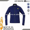 2014 full zipper running jacket polyester running suit with reflective piping 1