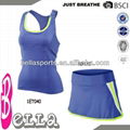 purple striped women aerobic badminton wear 1