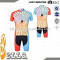 2014 hot sale China custom cycling jersey with sublimation printing and cool dry 1