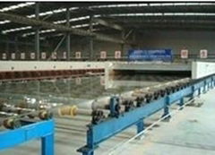 horizontal drawing glass production line