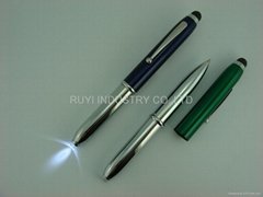Metal Muti-function Pocket Ballpoint Pen with Screen Touch