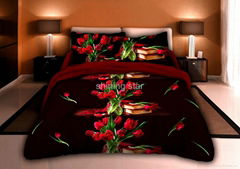 100% polyester microfiber bedding set rotary