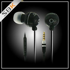 Super bass stereo in ear metal earphone with volume control
