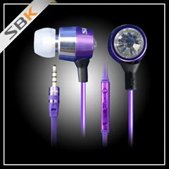 In ear metal earphone with mic