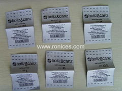 woven garment labels