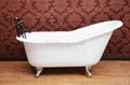 Single slipper cast iron bathtub 1