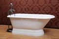 Roll top bathtub with pedstal