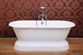 Dual cast iron bathtub