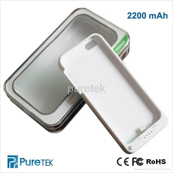 2200mah for iPhone 5 integrated battery case portable backup battery case  4
