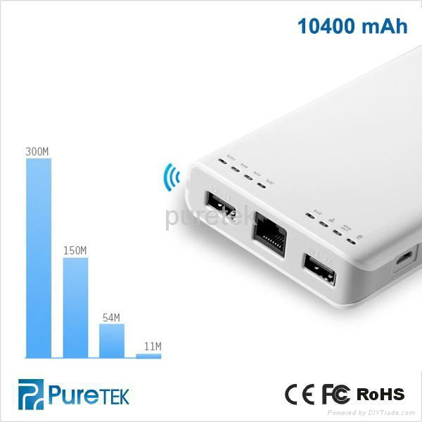 Top Grade 300Mbps Portable Power Bank 3g Wifi Router Different Capacity  2