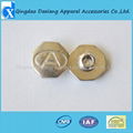 Fashionable alloy rivets for garment