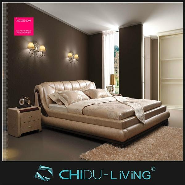 white modern leather beds wedding bedroom furniture king size leather bed 2