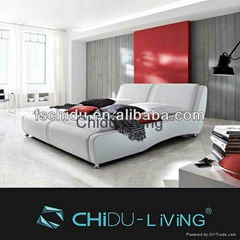 modern bedroom furniture leather bed