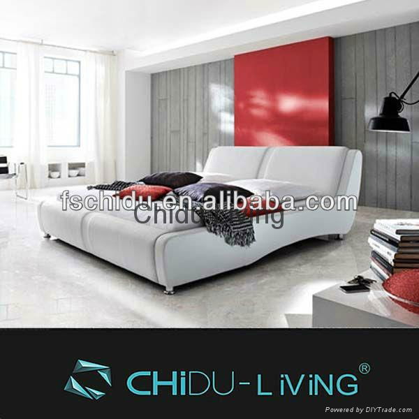  modern bedroom furniture leather bed