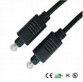 1M Digital Audio Optical Toslink Cable Black 2