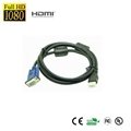 VGA HD-15pin Gold Male to HDTV HDMI Cable 1080P for PC TV 1