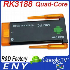 Dual wifi antenna RK3188 Quad core RAM 2GB ROM 8GB Bluetooth Android Mini PC