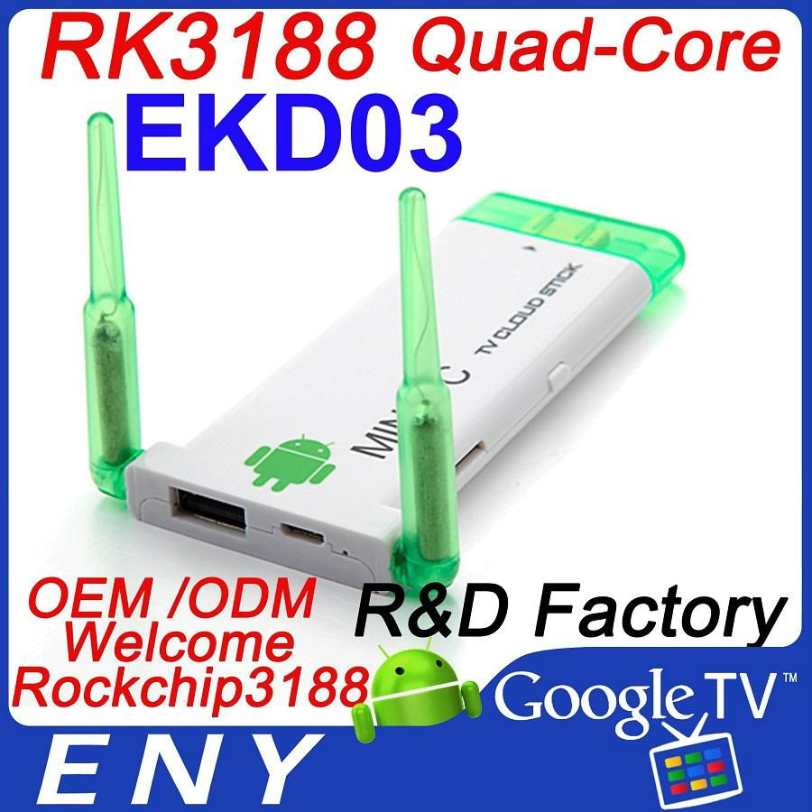 Dual wifi antenna RK3188 Quad core RAM 2GB ROM 8GB Bluetooth Android Mini PC 2