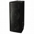 Dual 15-inch Black Carpet Passive Pro Audio DJ Loudspeaker 1