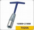 16&21mm T style Spark Plug Wrench