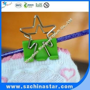 Beautiful colorful different shapes binder clips  