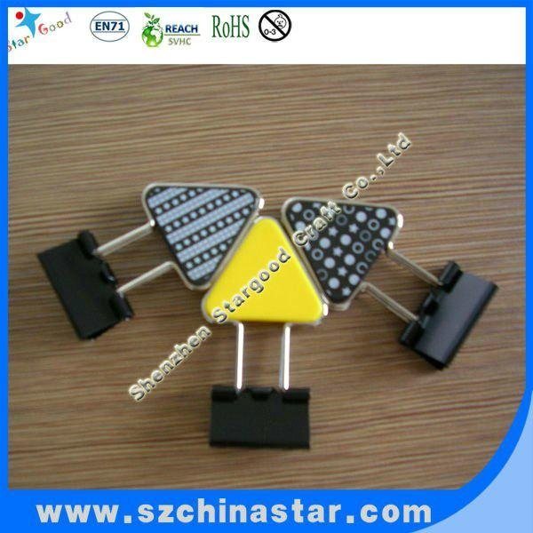 Beautiful colorful different shapes binder clips   2