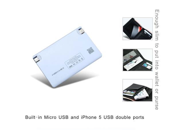 elegant design portable card power bank gifts use as business card   4