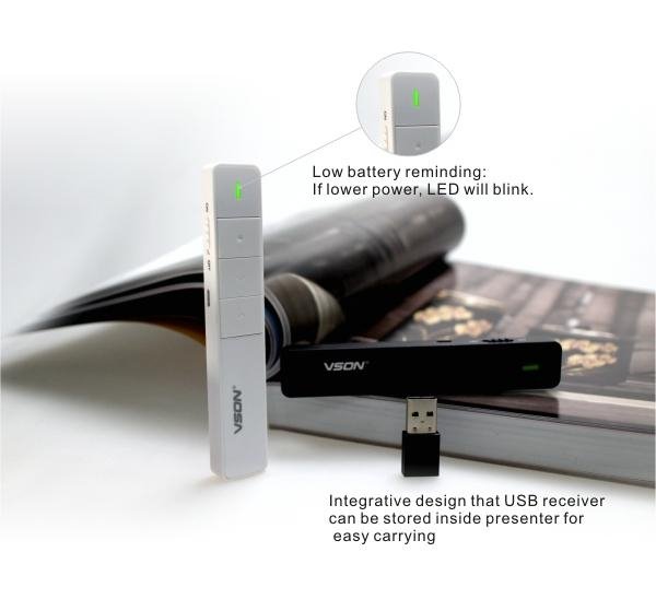 Rechargeable wireless presenter for PPT presentation 5
