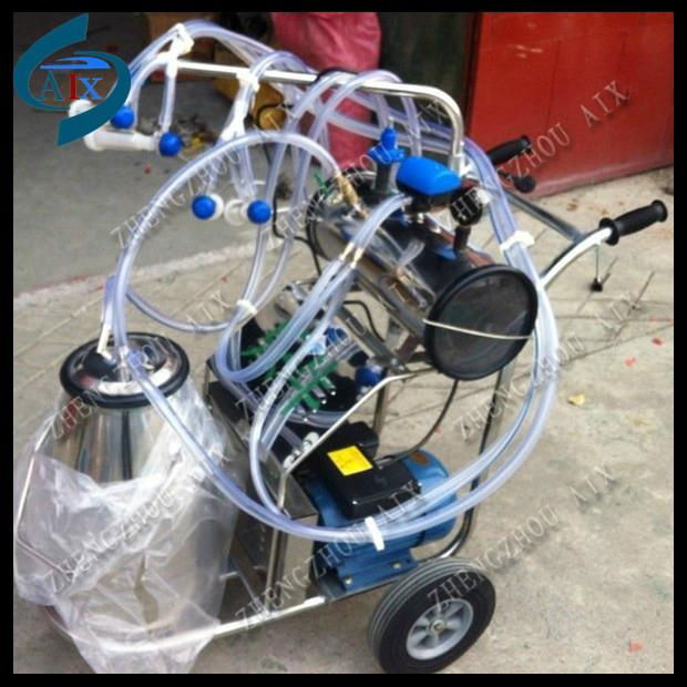 single bucket vacuum pump type milking machine for cow goat
