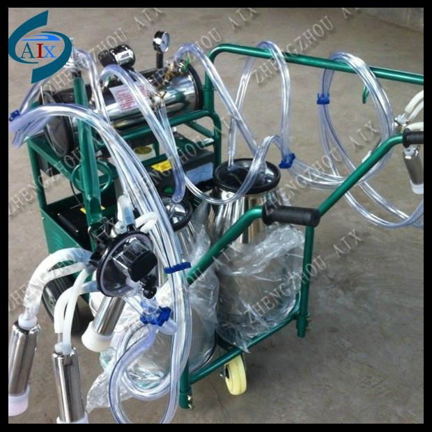 single bucket vacuum pump type milking machine for cow goat 2